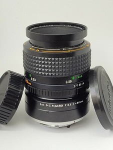 Minolta MD Macro 1:3.5 f=50mm MC + 1:2-1:1 LIFE Size Adapter + Box and Papers