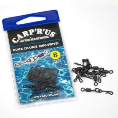 Carp'R'Us Quick Change Ring Swivel Wirbel size 8 (8 Stück) Endtackle Karpfenrig
