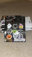 6 Pack Lot- 9 Piece Halloween Erasers -- New In Pack