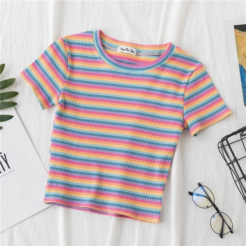 Nuove magliette da donna a maniche corte in cotone con