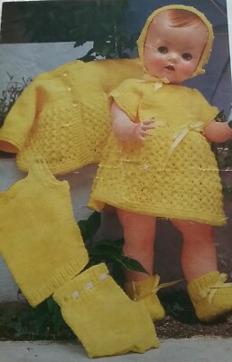 STRICKANLEITUNG für PUPPEN KLEIDUNG SET 16'' und 20 Zoll PUPPEN.DK/4-lagig 8155