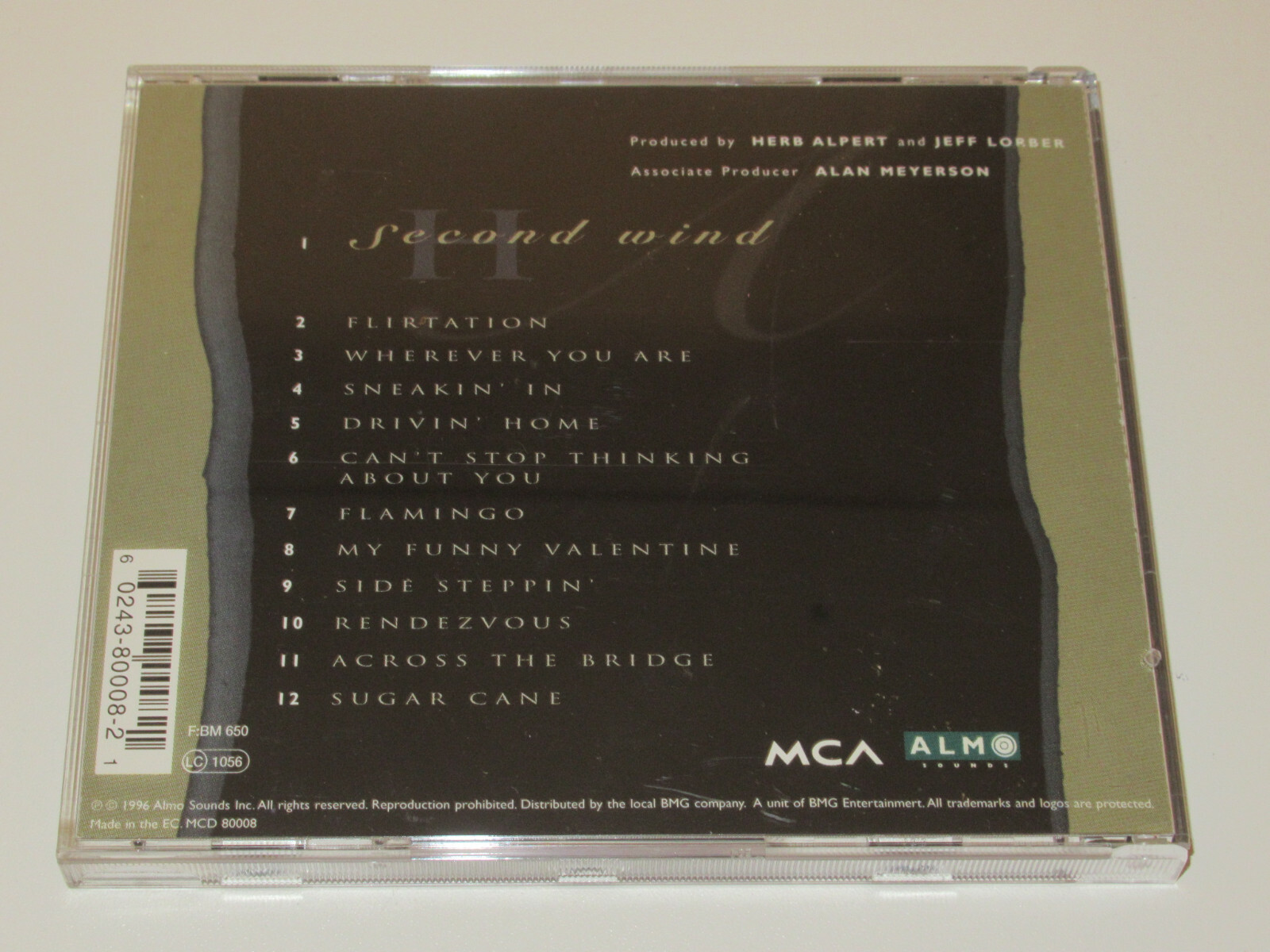 Herb Alpert Second Wind / Almo Sounds Mcd 80008 CD Album eBay