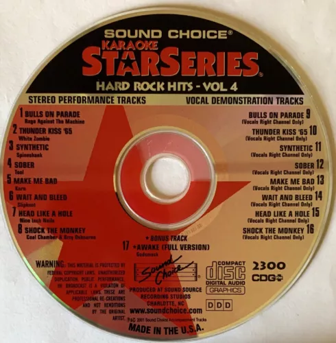 SOUND CHOICE STAR SERIES - HARD ROCK HITS - VOL 4 - SC2300 - LOT 2206