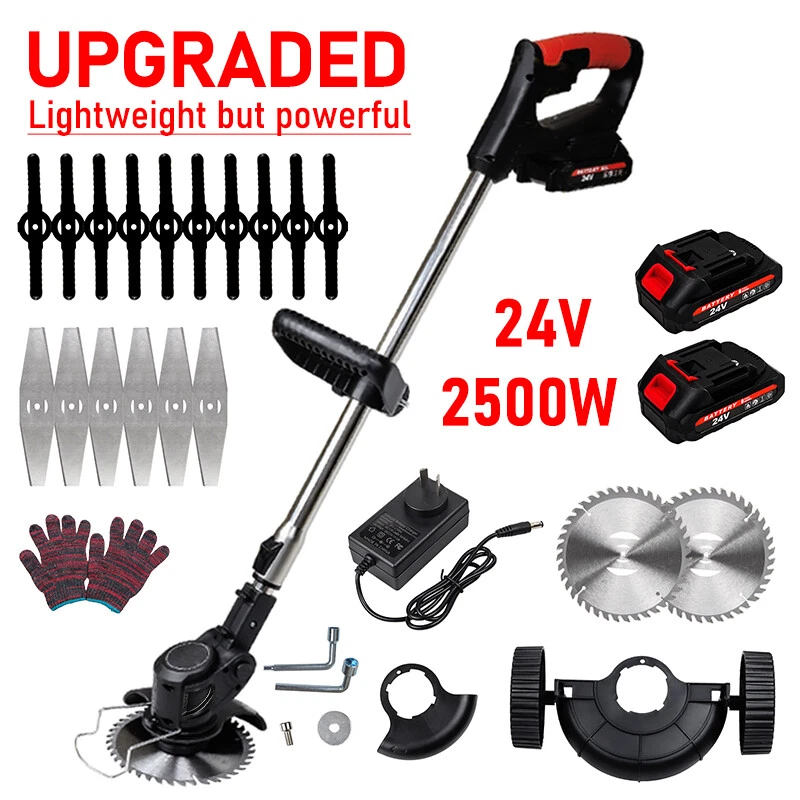 2500W Cordless Weed Eater Electric Brush Cutter Lawn Edger Grass String Trimmer - Image 2 of 4