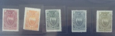 1923 San Marino Pro Italian Red Cross Series of 5 Values New MHN 
