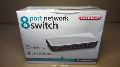 Sitecom LN-119 V1 Wired Network Switch 8-P[ort 10/100 Mbps - NEW NEU NUOVO