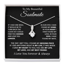 To My Soulmate Necklace, Gift For Girlfriend Wife, Birthday Gifts Christmas Gift