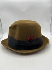 Vintage Rae D'Orsay Guild Edge Brown Fedora Size 7