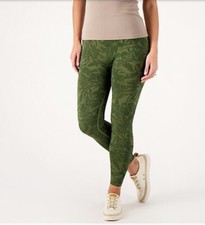 AnyBody Jacquard Smoothing Legging Olive Leaf Small A554197