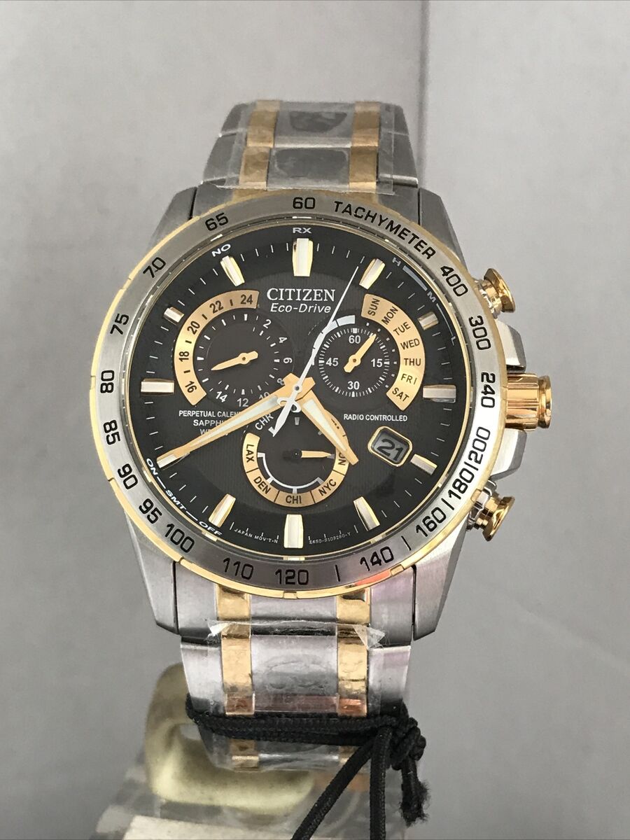 Citizen Men's CHRONO A-T Alarm Radio Controlle Two Tone Citizen Men's CHRONO A-T Alarm Radio Controlle Two Tone