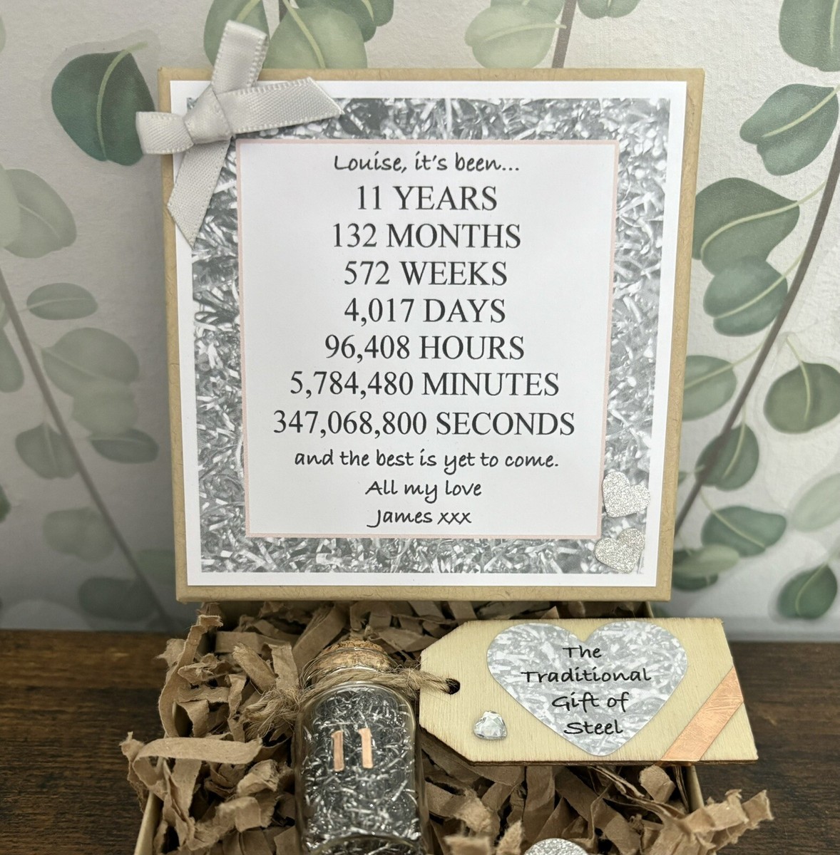 For Her 11 Year Wedding Anniversary Traditional Gift 11th Wedding