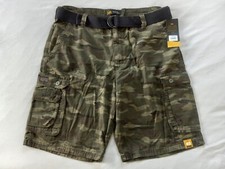 NWT Mens LEE 100 Cotton CARGO SHORTS Size 40 Combat Camo W/ Belt NEW