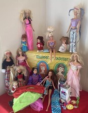 Vintage Lot Of Barbie 1965-Early 2000S, 13 Barbies, clothing, and accessories
