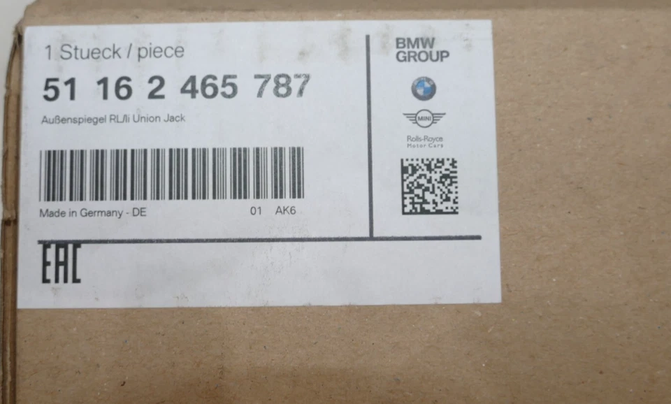 MINI Mirror Cowling Right UNION JACK RHD 51162465787 - Image 3 of 4