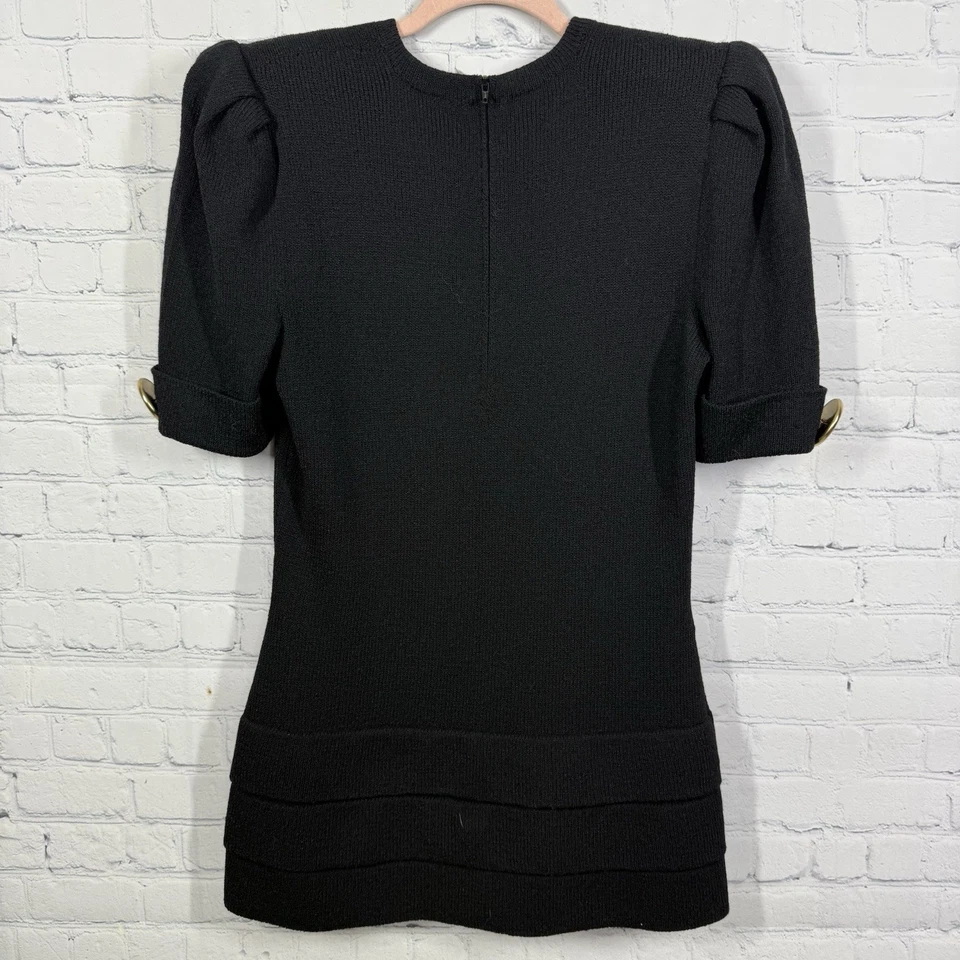 Conjunto Top Falda Rubí Lillie De Colección Mujer Talla 6 Negro Dorado Detalle Botón Telar a Mano Foto 2 de 4