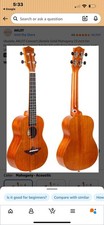 Aklot Concert Ukulele Solid Mahogany 23" Acoustic 4-String Natural Finish