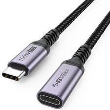 USB C Extension Cable 6.6ft, 4K 60Hz Video/10Gbps Data Transfer/100W Charging