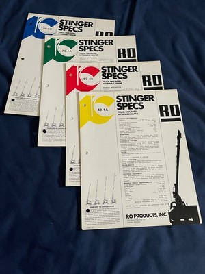 Stinger Hydraulic Cranes 1970s Brochure Lot Dealer Sales Pamphlet