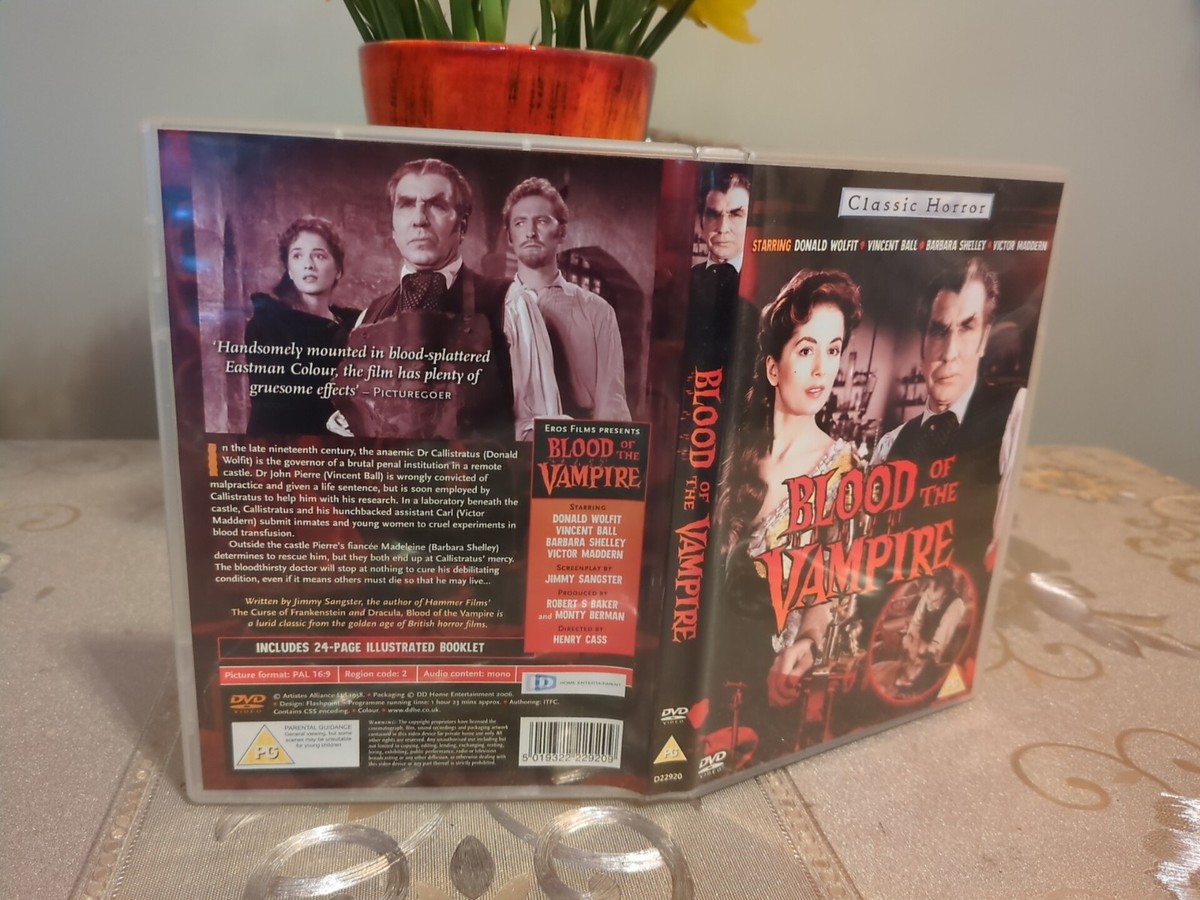 Blood Of The Vampire (1958) - Vincent Ball - DVD - Region 2 - Rare