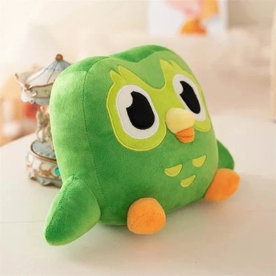 Green Duolingo Owl Plush Toys Duo Plushie Of Duo The Owl Cartoon Anime Owl Doll