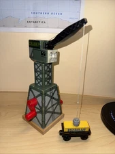 CRANKY CRANE ! THOMAS FRIENDS TRAIN WOODEN RAILWAY ~ PLAYWORN ~ Working
