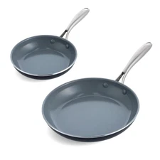 GreenPan Swift Healthy Ceramic Nonstick, 8" and 10" Frying Pan Skillet Set, S...
