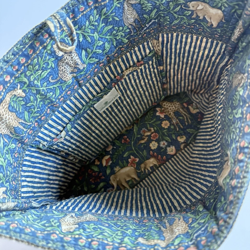 Vintage Vera Bradley Animal Kingdom Miller Travel Tote Bag Quilted Cotton Safari - Image 4 of 4