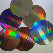 Silicon Wafer Art with Astronaut Stand CPU Chip Tech Decor for Research & Art
