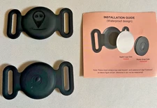 2 Pack Airtag Dog Collar Holder Waterproof Silicone Protective Case