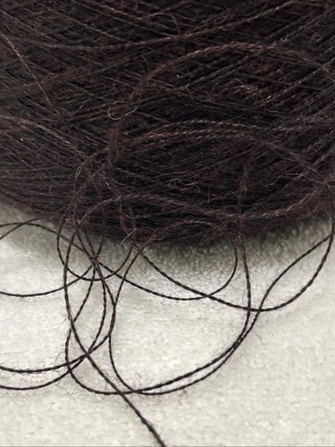NICE Spool Cone Peruvian LACE SOFT Alpaca Yarn 2lb 3oz 998gr 472 Brown Mix A - product listing photo