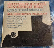 Sviatoslav Richter Carnegie Hall Beethoven Classical Vinyl LP Columbia Masterwo  