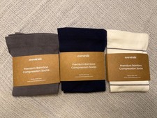 3 Everstride Bamboo Compression Socks XL -Cre...