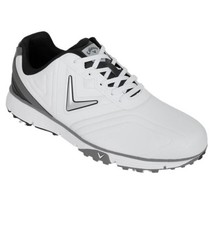 Callaway Golf Chev Max 2025 Waterproof Golf Shoes M258-50 Spiked White UK 8 NEW