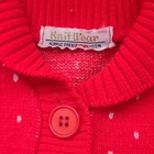 Vintage Girls Red Polka Dot Pullover Sweater 100% Acrylic Button Shawl Collar — photo 3