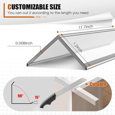 4 Pack Wall Corner Protector, 17.7in x 1.18in, Clear