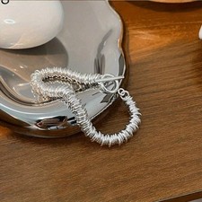 Men's and Women's Fashion Silvery OT Buckle Bracelet Simple Copper Bracelet