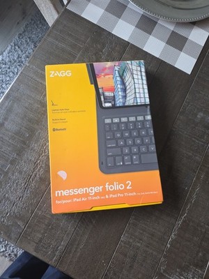 ZAGG Apple iPad Air 3 Keyboard Messenger Folio 2 Charcoal 11 Inch New