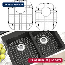 2Pack Sink Protector Grid 13"x16"and 11.2"x14.5", Stainless Steel Sink Protector