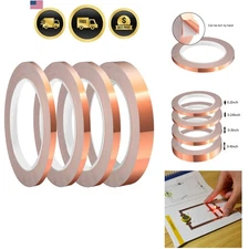 Copper Tape 4 Pack Conductive Adhesive Electrical Grounding Crafts DIY