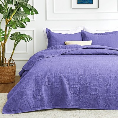 Love's cabin California King Cal (118''x106''), Coin Pattern Deep Purple 