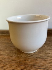 Small Round Plain White Ceramic Plant Pot Holder
