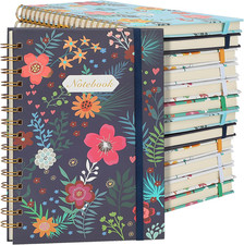 12 Pack A5 Spiral Notebook Journal for Women, College Ruled Composition Noteb...