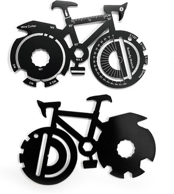 1 Pc Multitool Card 20-In-1 Bike Shape Multi-Purpose Pocket Tool for Outdoor Spo