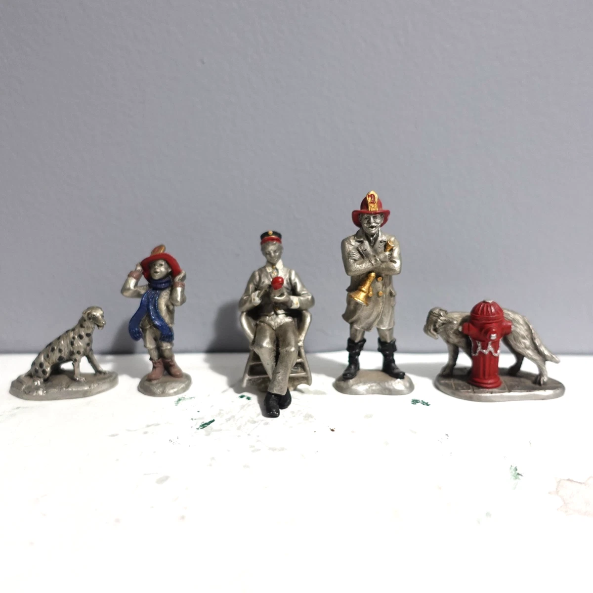 ヴィンテージ Hudson/Selangor Pewterフィギュア太陽月星3個 Hudson Pewter Figurines In Collectible Pewter Metalware for sale