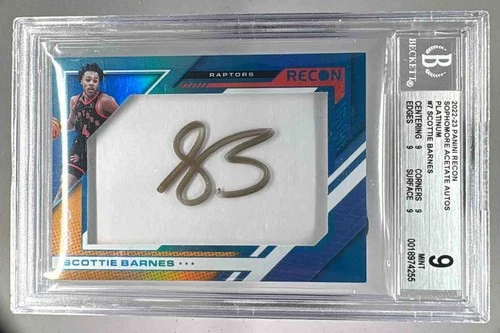 Scottie Barnes 2022 Panini Recon Platinum Sophomore Acetate Auto 1/1 BGS 9