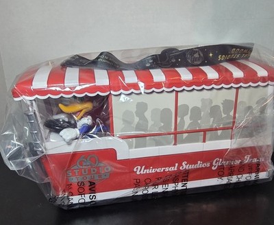 UNIVERSAL 60th STUDIO TOUR TRAM POPCORN BUCKET WOODY WOODPECKER SOUND/LIGHTS UP