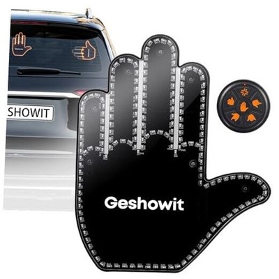Car Accessories for Men - Car Finger Light withtures Remote - Show Your 6 Ges