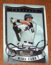 2007 Bowman Sterling New York Mets Mike Carp Hand Signed Autographed Card