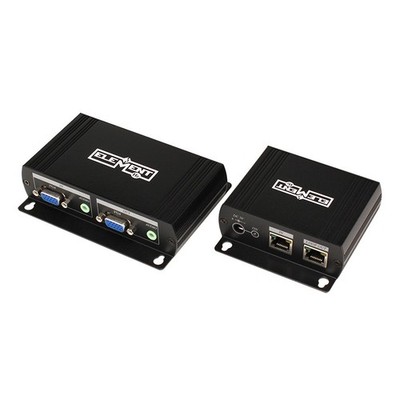 Element-Hz VGA & Stereo Audio Extender over Cat5e Cat6 AV Balun Extender Kit