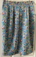 Women's Vintage Silk Made In Korea Bright Floral Skirt 6